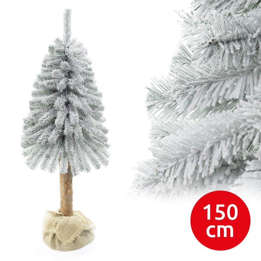Christmas tree on a trunk NATURAL WITH SNOW 150 cm fir