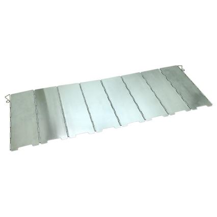 Matte Chrome Stove Windscreen, 24x67 cm