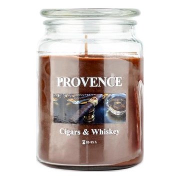 CIGARS WHISKEY scented candle, 510 g, burn time 85-95 hours.