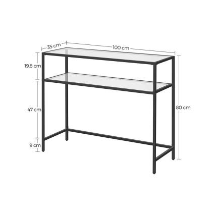 CIREL Console Table, Black