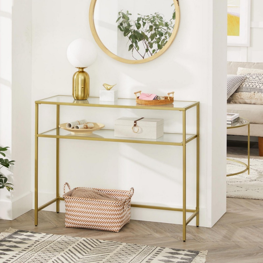 CIREL Gold Console Table