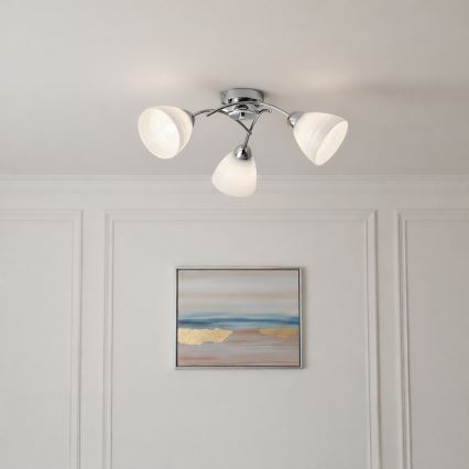 CLARA Flush-Mount Chandelier 3xE27/15W/230V Polished Chrome