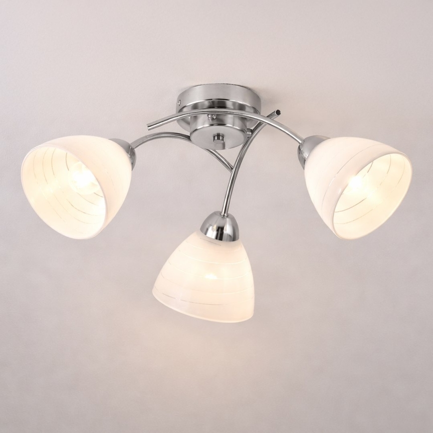 CLARA Flush-Mount Chandelier 3xE27/15W/230V Polished Chrome