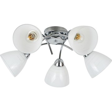 CLARA Flush-Mount Chandelier 5xE27/15W/230V, Polished Chrome