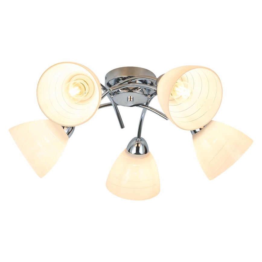 CLARA Flush-Mount Chandelier 5xE27/15W/230V, Polished Chrome