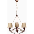 CLASSIC chain-hung chandelier 3xE14/40W/230V bronze/beige