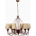 CLASSIC Chain-Hung Chandelier 6xE14/40W/230V, Bronze/Beige