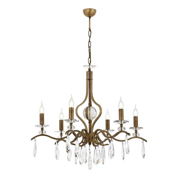 Classic Chain Lamp 6xE14/40W/230V Bronze