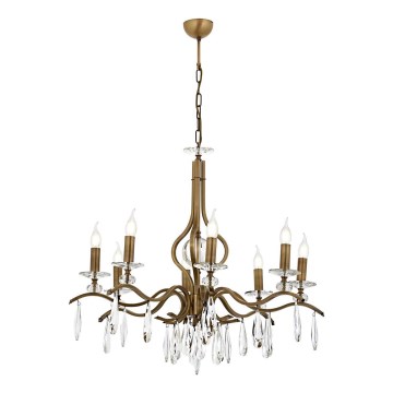 Classic Chain Lamp 8xE14/40W/230V Bronze
