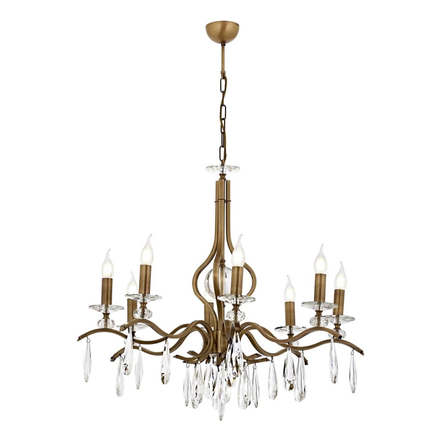 Classic Chain Lamp 8xE14/40W/230V Bronze