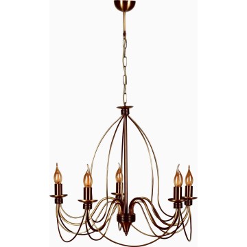 Classic Hanging Lamp 5xE14/40W/230V bronze