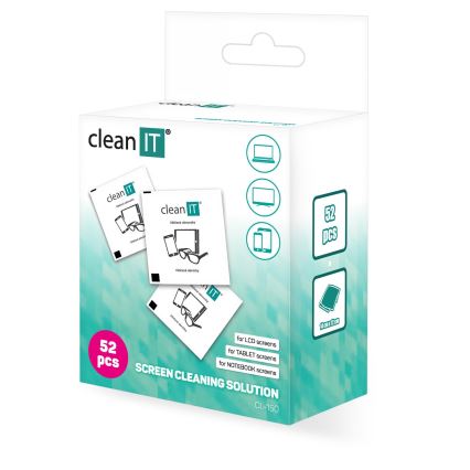 CLEAN IT CL-150 - Single cleaning wet wipes 52 pcs