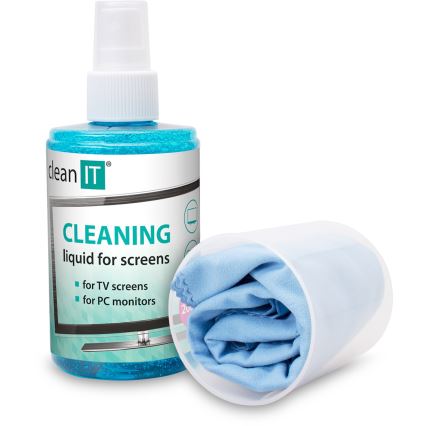 CLEAN IT CL-180 - Screen cleaning solution with microfiber cloth, 200 ml