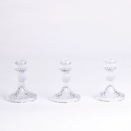 Clear Candle Holder, 10,5 cm