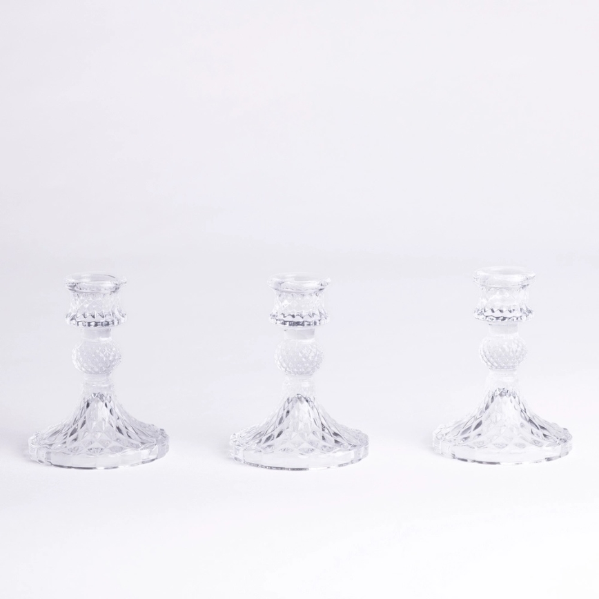 Clear Candle Holder, 10,5 cm