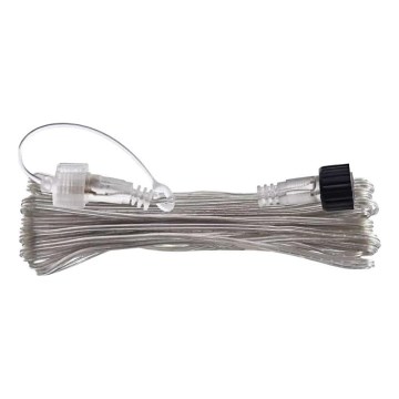 Clear outdoor 10 m extension cable for connection chains, IP44