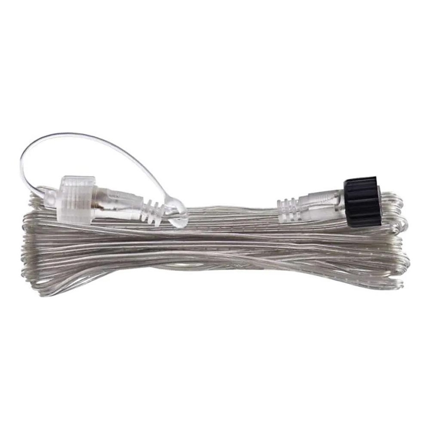 Clear outdoor 10 m extension cable for connection chains, IP44