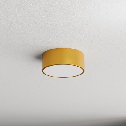 CLEO bathroom ceiling light with sensor, 1xE27/24W/230V, Ø 20 cm, IP54, gold