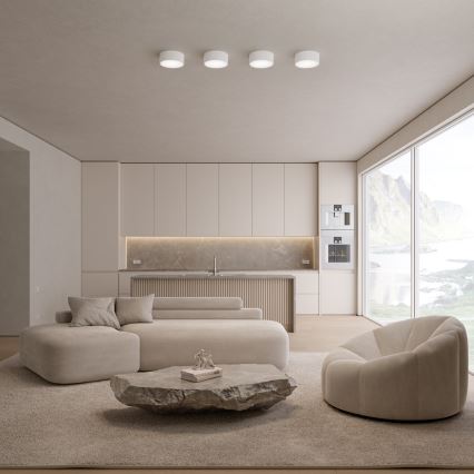 CLEO bathroom ceiling light with sensor, 1xE27/24W/230V, Ø 20 cm, IP54, white