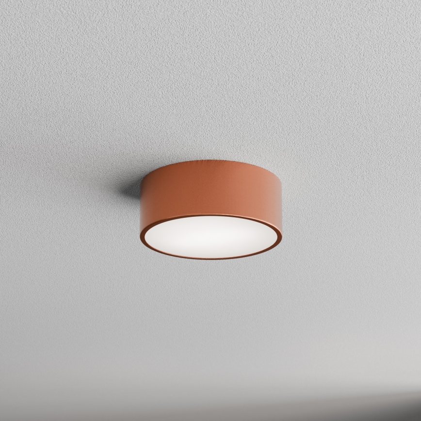 CLEO bathroom ceiling light with sensor, 1×E27/24W/230V, Ø 20 cm, IP54, copper finish