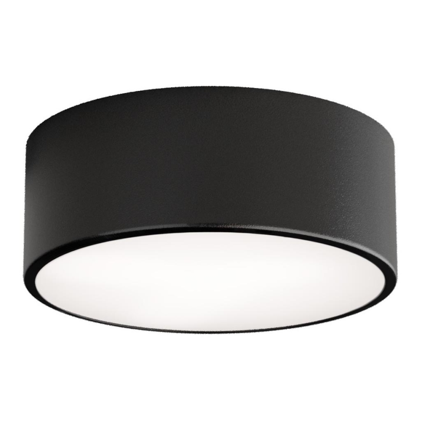 CLEO Bathroom Ceiling Light with Sensor, 1×E27/24W/230V, Ø20 cm, IP54, Black