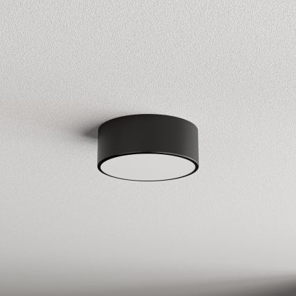 CLEO Bathroom Ceiling Light with Sensor, 1×E27/24W/230V, Ø20 cm, IP54, Black