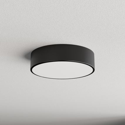 CLEO bathroom ceiling light with sensor 2xE27/24W/230V Ø 30 cm black IP54