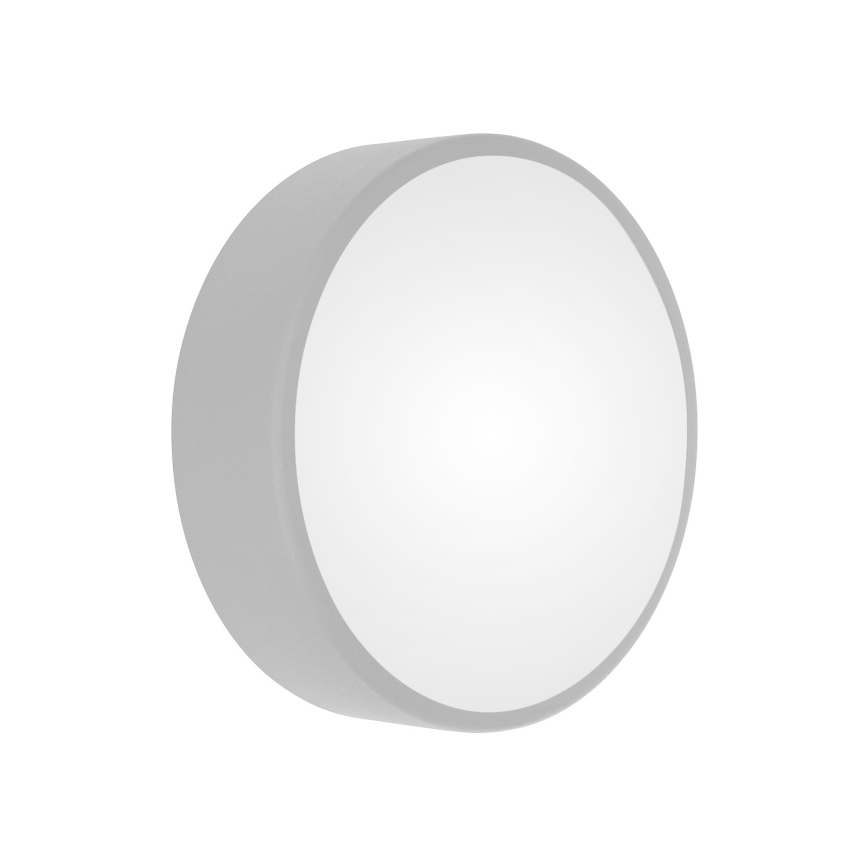 CLEO bathroom ceiling light with sensor 2×E27/24W/230V Ø 30 cm grey IP54 — splash-proof design ideal for bathrooms