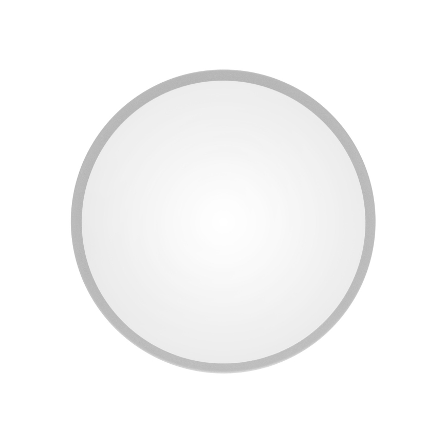 CLEO bathroom ceiling light with sensor 2×E27/24W/230V Ø 30 cm grey IP54 — splash-proof design ideal for bathrooms