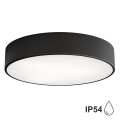 CLEO bathroom ceiling light with sensor, 3×E27 / 24W / 230V, Ø40 cm, black, IP54