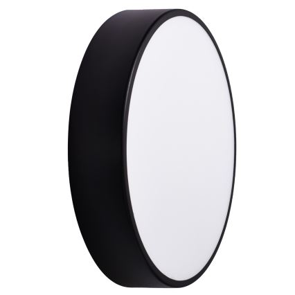 CLEO bathroom ceiling light with sensor, 3×E27 / 24W / 230V, Ø40 cm, black, IP54
