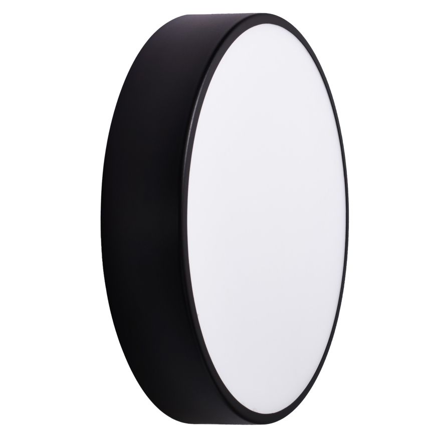 CLEO bathroom ceiling light with sensor, 3×E27 / 24W / 230V, Ø40 cm, black, IP54