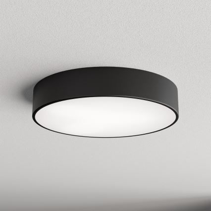 CLEO bathroom ceiling light with sensor, 3×E27 / 24W / 230V, Ø40 cm, black, IP54