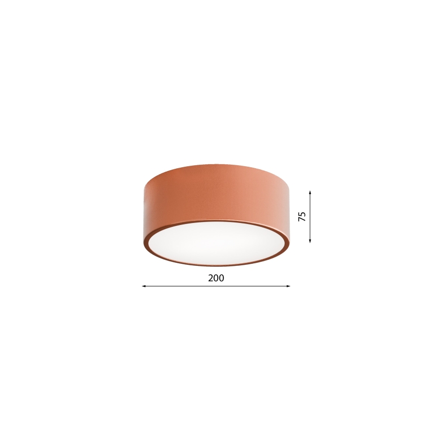 CLEO ceiling light with motion and dusk sensor, 1x E27/40W/230V, Ø 20 cm, copper