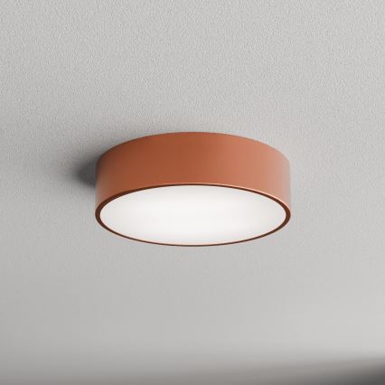 Ceiling fixture with motion and dusk sensor CLEO 2xE27/24W/230V Ø 30 cm, copper finish