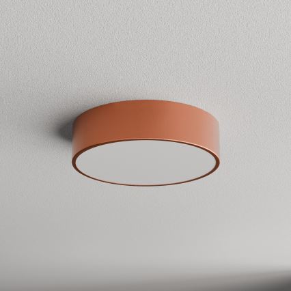 Ceiling fixture with motion and dusk sensor CLEO 2xE27/24W/230V Ø 30 cm, copper finish