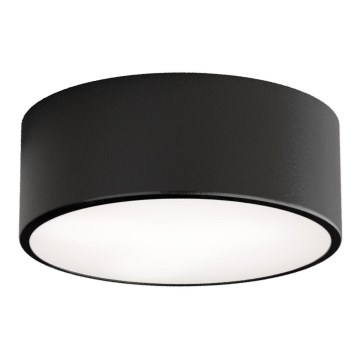 CLEO ceiling light with motion and dusk sensor, 1xE27/40W/230V, Ø 20 cm, black