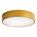CLEO ceiling light with motion and dusk sensor, 3xE27/24W/230V, diam. 40 cm, gold
