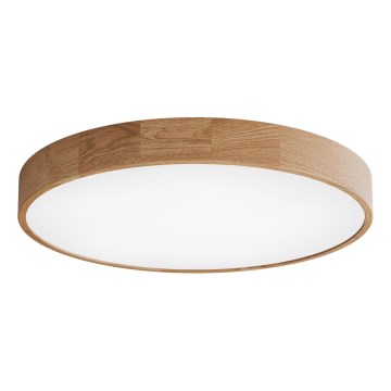 CLEO ceiling light with motion and dusk sensor 6xE27/24W/230V Ø 80 cm oak