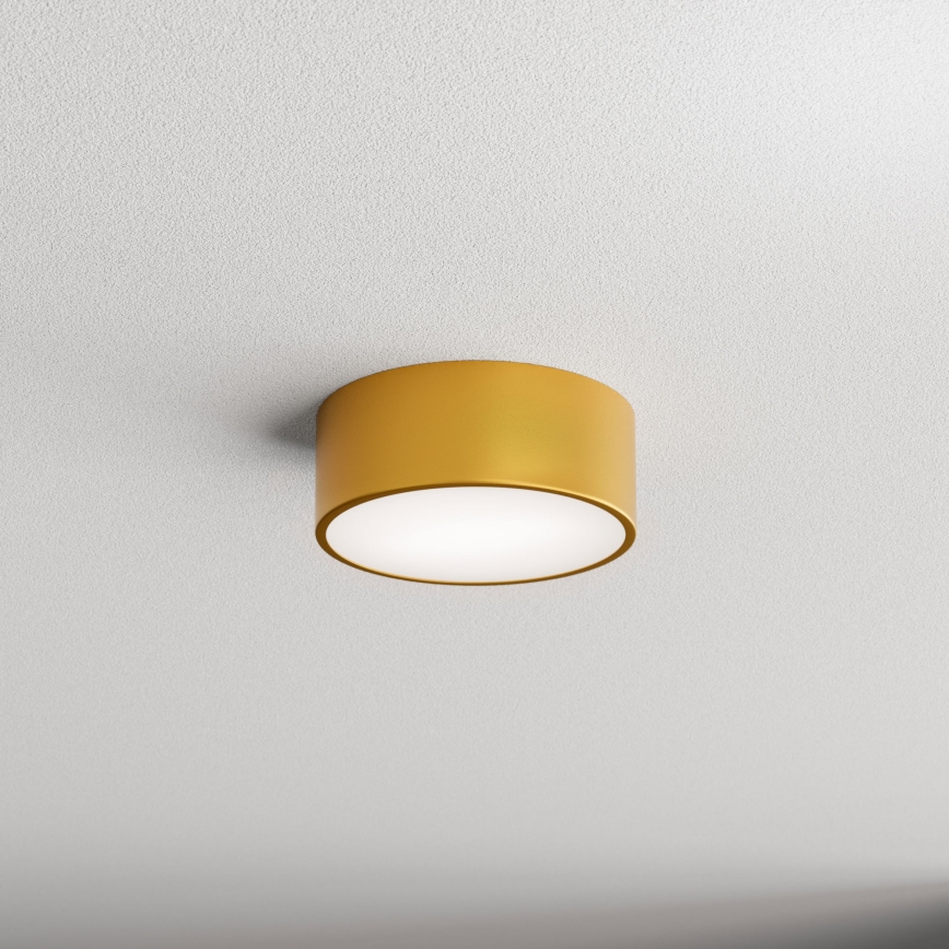CLEO ceiling light with motion and dusk sensor 1xE27/40W/230V Ø 20 cm gold