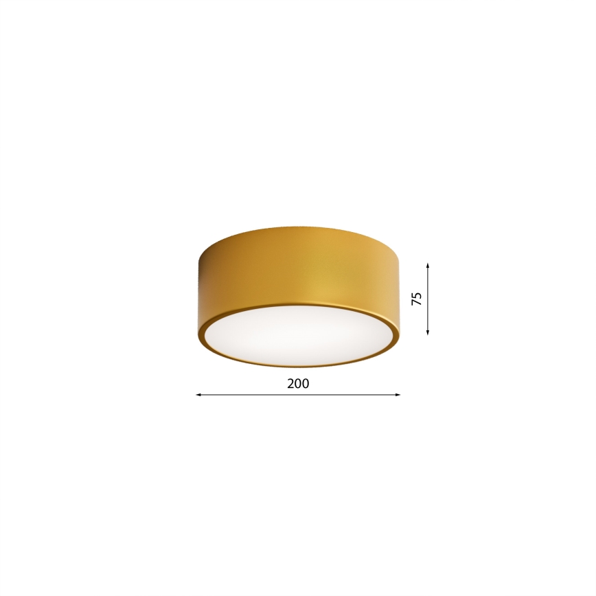 CLEO ceiling light with motion and dusk sensor 1xE27/40W/230V Ø 20 cm gold