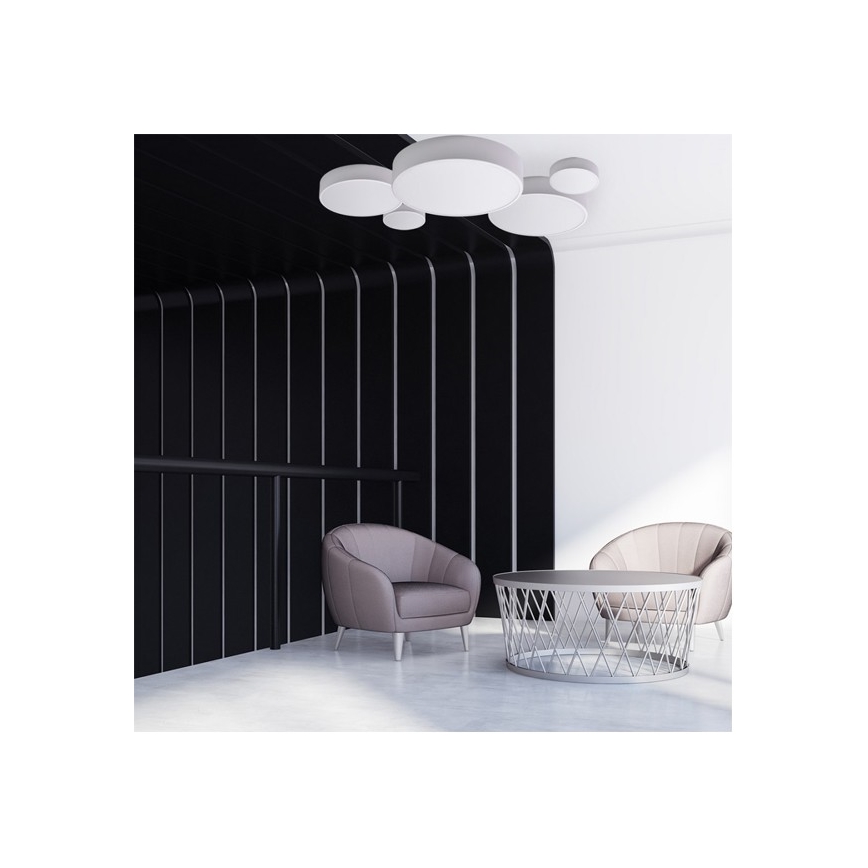 Ceiling light with motion and dusk sensor CLEO 3xE27/24W/230V Ø 40 cm white