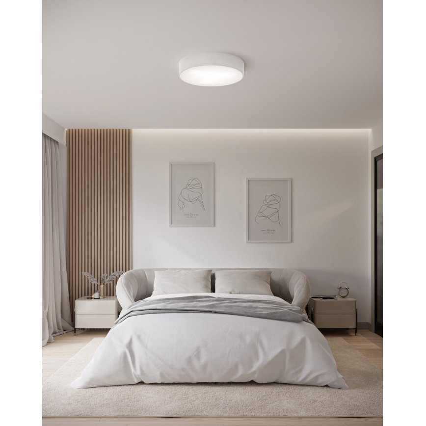 Ceiling light with motion and dusk sensor CLEO 3xE27/24W/230V Ø 40 cm white