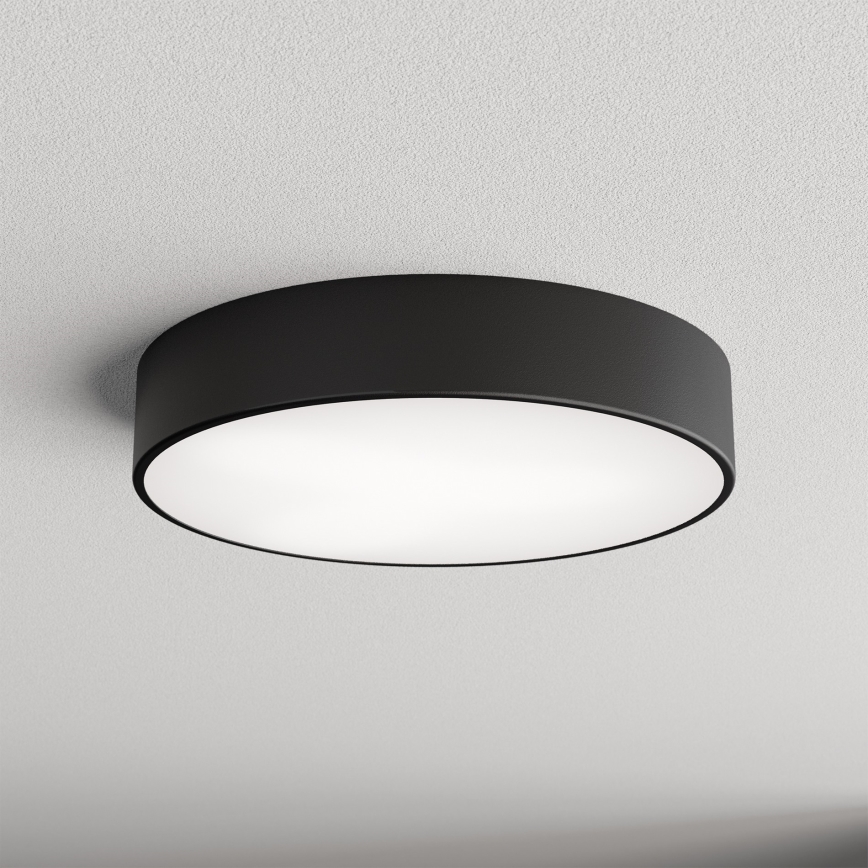 CLEO ceiling light with motion and twilight sensor, 3xE27/24W/230V, Ø 40 cm, black