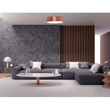 CLEO Ceiling Light with Motion and Dusk Sensor, 3x E27/24W/230V, Ø 40 cm, Copper