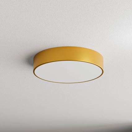 CLEO ceiling light with motion and dusk sensor, 3xE27/24W/230V, diam. 40 cm, gold