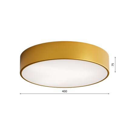 CLEO ceiling light with motion and dusk sensor, 3xE27/24W/230V, diam. 40 cm, gold