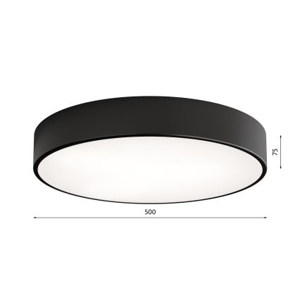 CLEO Ceiling Light with Motion and Dusk Sensor — 4x E27 / 24 W / 230 V, Ø 50 cm, Black