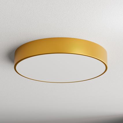 CLEO ceiling light with motion and dusk sensor, 4xE27/24W/230V, Ø 50 cm, gold