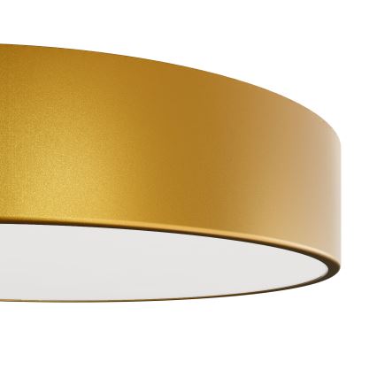CLEO ceiling light with motion and dusk sensor, 4xE27/24W/230V, Ø 50 cm, gold